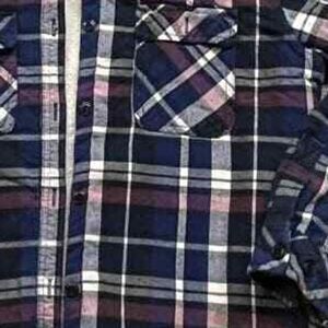 Vintage Y2K Boston Traders Flannel Sherpa Lined Plaid Jacket Womens Hoodie Small